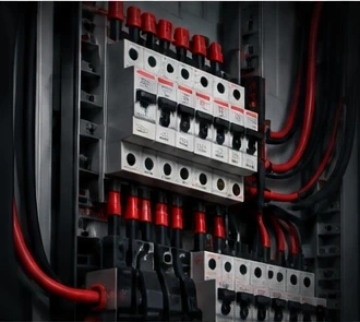 Elektrický rozvádzač s ističmi a kabelážou